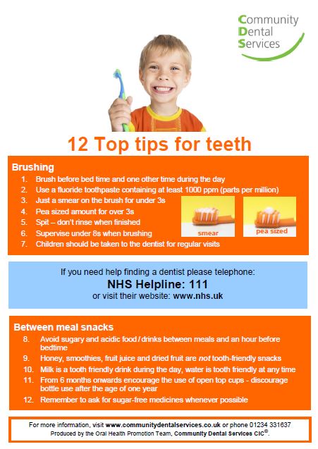 Top tips for teeth